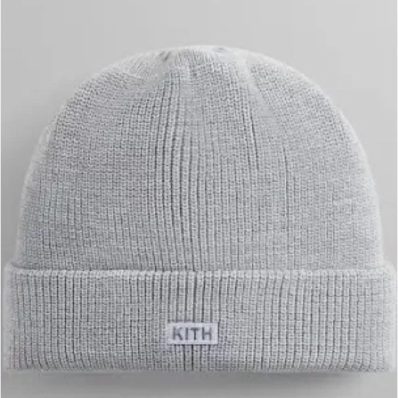 Kith Ribbed Knit Beanie Gray OS NWT - Picture 1 of 1
